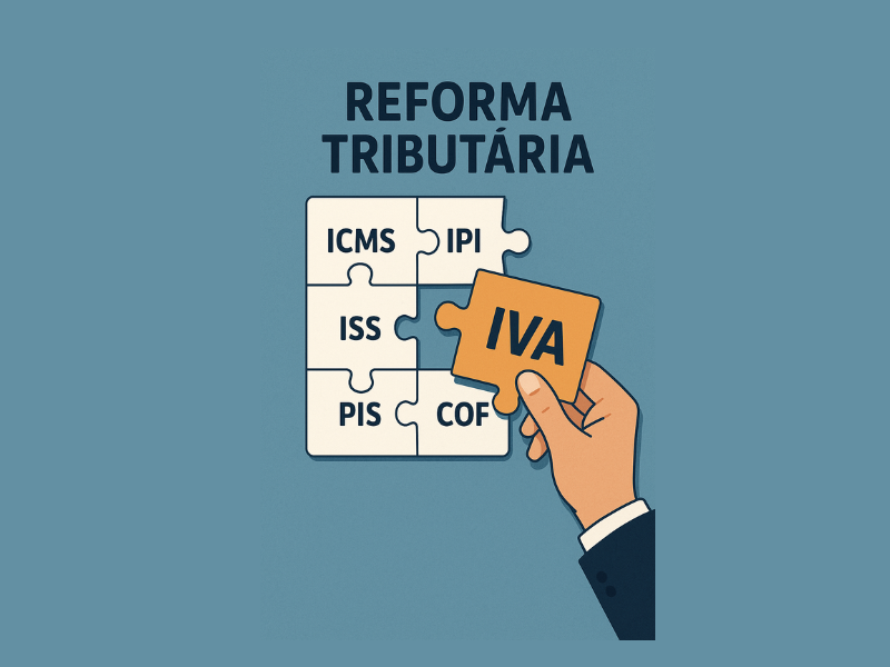 quebra-cabeça com sigla de impostos